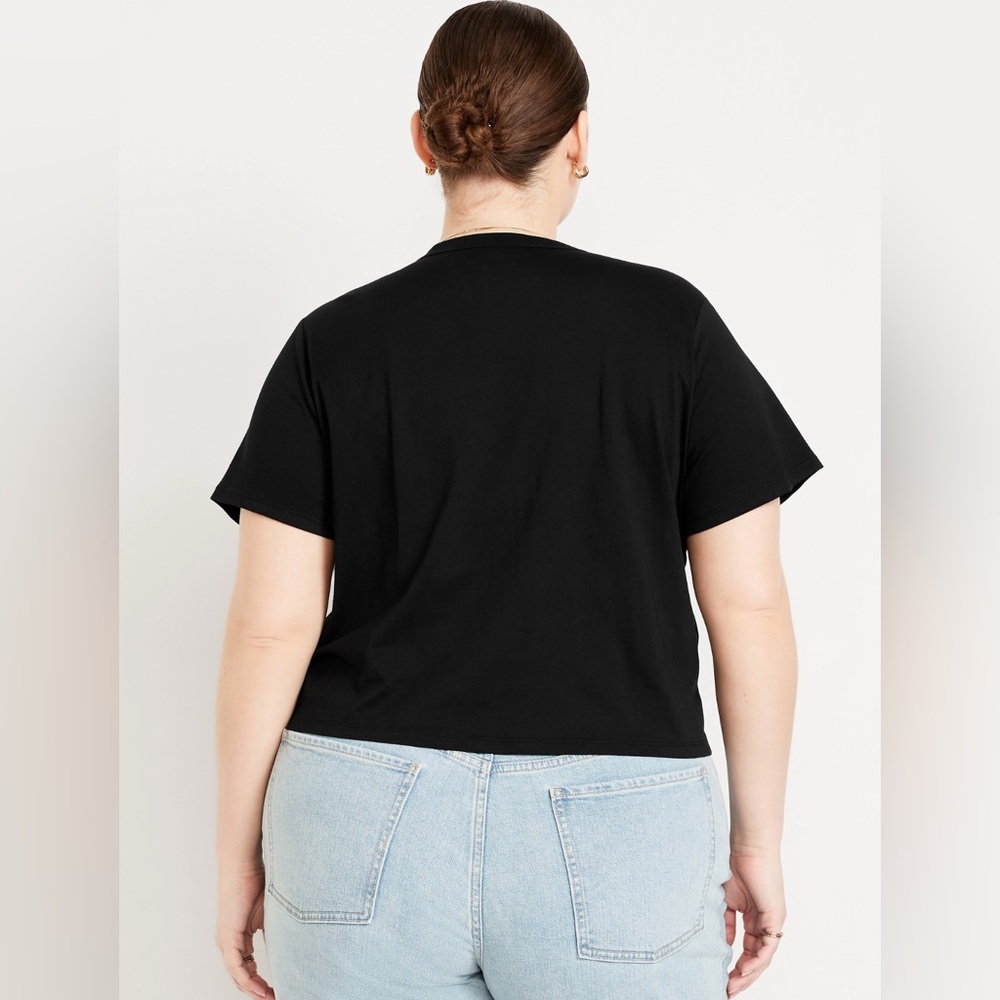 🆕 RESERVED EB Old Navy Women's EveryWear Crop Cropped Short Sleeve T-Shirt 2X - Picture 2 of 15